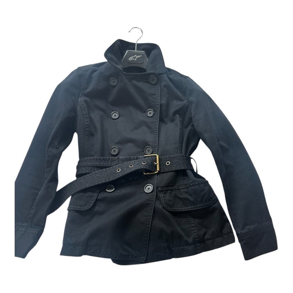 GAP Women's Black Hip Length Trench Coat